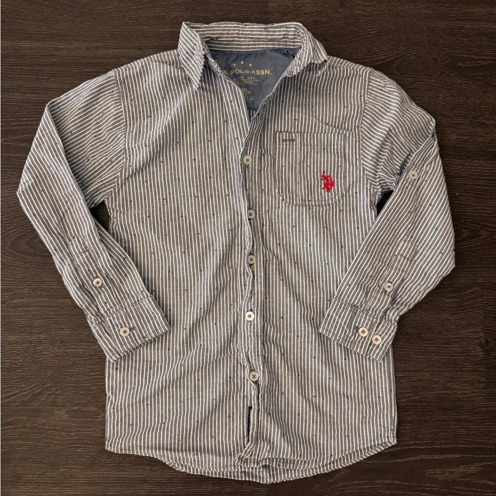 Boys U.S Polo ASSN Classic Dress Shirt Slim Fit Size 8